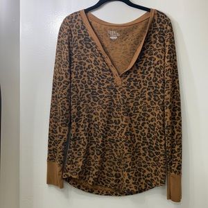 Long Sleeve Cheetah Top